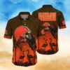 Cleveland Browns NFL Flora Sunset Hawaiian Shirt, NFL Hawaiian Shirt