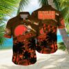 Cleveland Browns NFL Sunkissed Aloha Hawaiian Shirt, NFL Hawaiian Shirt