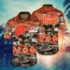Cleveland Browns Nfl Hawaiian Shirt Short Style Tropical Patterns Graphic Hot Trending Summer For Awesome Fans, NFL Hawaiian Shirt