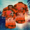 Cleveland Browns Nfl Hawaiian Shirt Tropical Patterns Graphic Short Sleeve Hot Trend Summer Gift For Fans, NFL Hawaiian Shirt