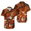Cleveland Browns Skull And Hibiscus Flower Nfl Gift For Fan Hawaii Shirt Summer Collection, NFL Hawaiian Shirt
