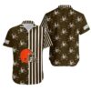 Cleveland Browns Stripes And Skull Hawaii Shirt Summer Collection, NFL Hawaiian Shirt