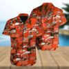 Custom Cleveland Browns NFL Fish Tropical Hawaiian Shirt, NFL Hawaiian Shirt