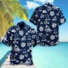 Dallas Cowboys Flower Star Blue Hawaiian Shirt, NFL Hawaiian Shirt