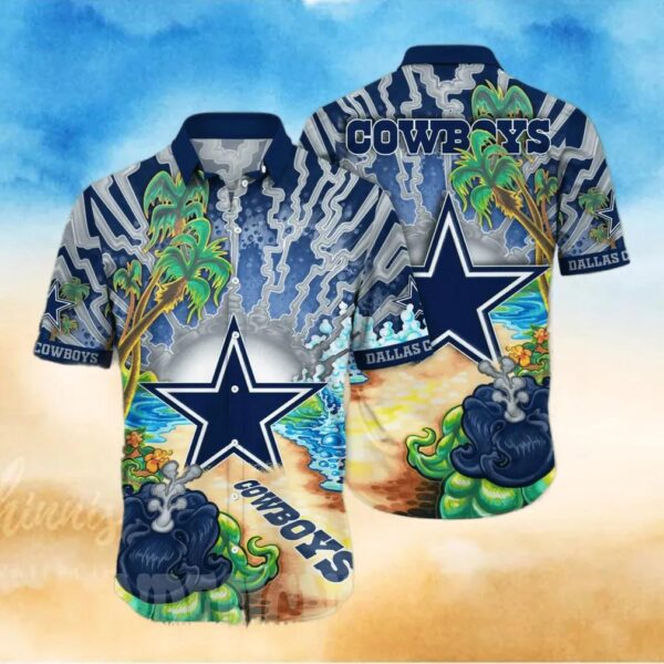 Dallas Cowboys NFL Vacation Vintage Hawaiian Shirt, NFL Hawaiian Shirt