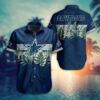 Dallas Cowboys Nfl Hawaiian Sas Tropical Pattern Graphic Gift For Fan Nfl, NFL Hawaiian Shirt