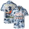 Dallas Cowboys Team Logo Pattern Football Hawaiian Shirt, NFL Hawaiian Shirt