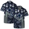 Dallas Cowboys Team Logo Pattern Hibiscus Flower Hawaiian Shirt, NFL Hawaiian Shirt