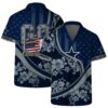 Dallas Cowboys Team Logo Pattern US Flag Hawaiian Shirt, NFL Hawaiian Shirt