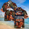 Denver Broncos Hawaiian Sas With Tropical Pattern – If This Flag Offends You It’S Because You Team Sucks, NFL Hawaiian Shirt