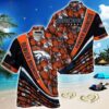 Denver Broncos Nfl Football With Tropical Flower Pattern Hawaiian Shirt For Fans, NFL Hawaiian Shirt