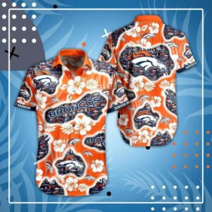 Denver Broncos Nfl Hawaii Shirt Graphic Floral Printed This Summer Beach Shirt For Best Fans, NFL Hawaiian Shirt