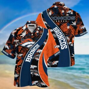 Denver Broncos Nfl Hawaiian Sas With Tropical Pattern For Your Loved Ones, NFL Hawaiian Shirt