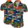 Denver Broncos Tropical Flower Short Sleeve Hawaiian Shirt, NFL Hawaiian Shirt