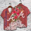Atlanta Braves Aloha Hibiscus Flowers Pattern Hawaiian Shirt, MLB Hawaiian Shirt