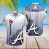 Atlanta Braves Blue Purple Pattern Hawaiian Shirt, MLB Hawaiian Shirt