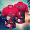 Atlanta Braves Flower Hawaii Shirt For Fans, Summer Baseball Shirts, MLB Hawaiian Shirt