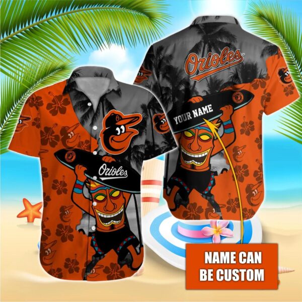 Baltimore Orioles MLB-Hawaiian Shirt Custom, MLB Hawaiian Shirt