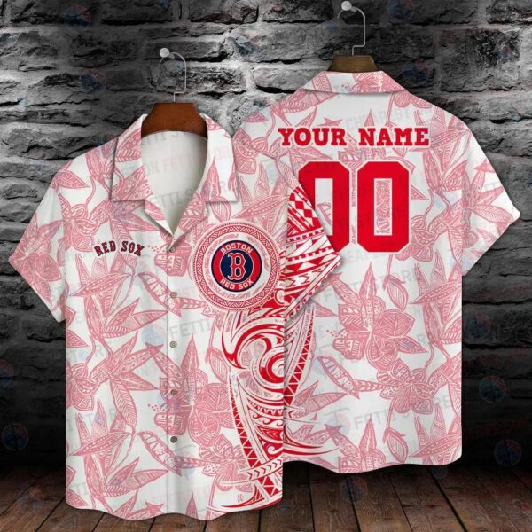Boston Red Sox MLB Summer Pattern Custom Hawaiian Shirt, MLB Hawaiian Shirt