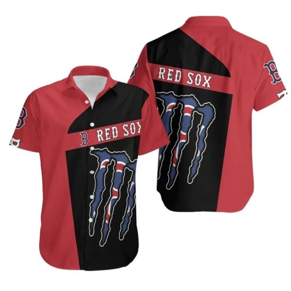 Monster Energy Boston Red Sox Hawaiian Shirt, MLB Hawaiian Shirt