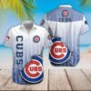 Chicago Cubs Blue Pattern Hawaiian Shirt, MLB Hawaiian Shirt