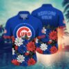 Chicago Cubs Flower Hawaii Shirt For Fans, Summer Baseball Shirts, MLB Hawaiian Shirt