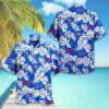 Cubs Leaf Bright Blue Hawaiian Shirt, MLB Hawaiian Shirt