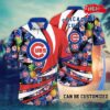 Personalized Name Chicago Cubs MLB Flower Pineapple Summer Baseball For Sports Fans Hawaiian Shirt, MLB Hawaiian Shirt