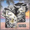 Custom Name MLB Chicago White Sox Black And White 3D Hawaiian Shirt, MLB Hawaiian Shirt