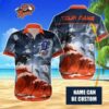 Custom Name MLB Detroit Tigers Tropical Beach Whale 3D Hawaiian Shirt, MLB Hawaiian Shirt