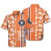 Houston Astros Hawaiian Shirt Houston Astros Logo Baseball Orange White Hawaii Aloha Shirt, MLB Hawaiian Shirt