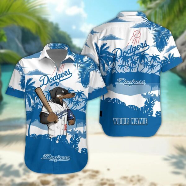 Los Angeles Dodgers Personalized Hawaiian Shirt – Custom Name, MLB Hawaiian Shirt