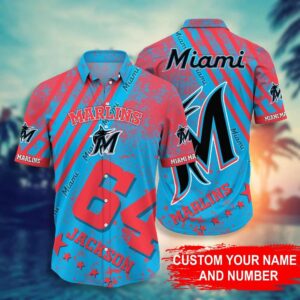 Miami Marlins MLB Custom Hawaiian Shirt, MLB Hawaiian Shirt