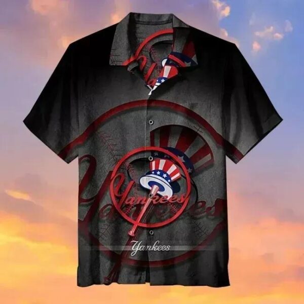 New York Yankees MLB 3 Hawaiian Graphic Print Short Sleeve Hawaiian Shirt, MLB Hawaiian Shirt