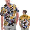 Personalized Pittsburgh Pirates Tropical Floral America Flag Hawaiian Shirt, MLB Hawaiian Shirt
