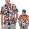 Personalized San Francisco Giants Tropical Floral America Flag Hawaiian Shirt, MLB Hawaiian Shirt