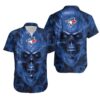 Toronto Blue Jays MLB Fan Skull Hawaiian Shirt, MLB Hawaiian Shirt