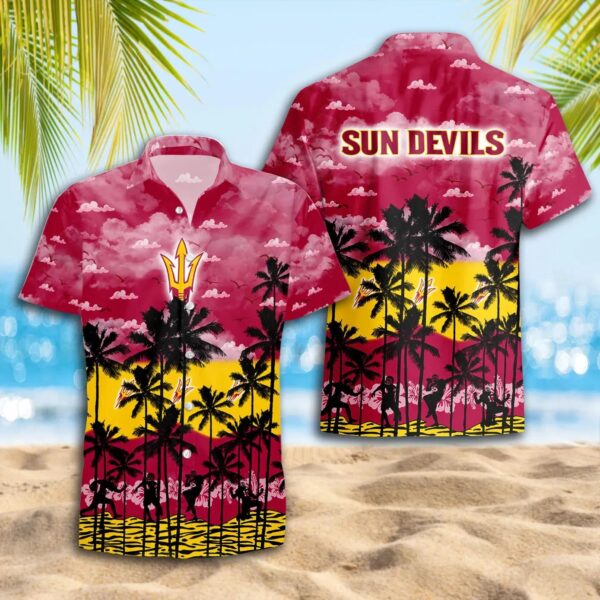 Arizona State Sun Devils Hawaiian Shirt Trending Summer, NCAA Hawaiian Shirt