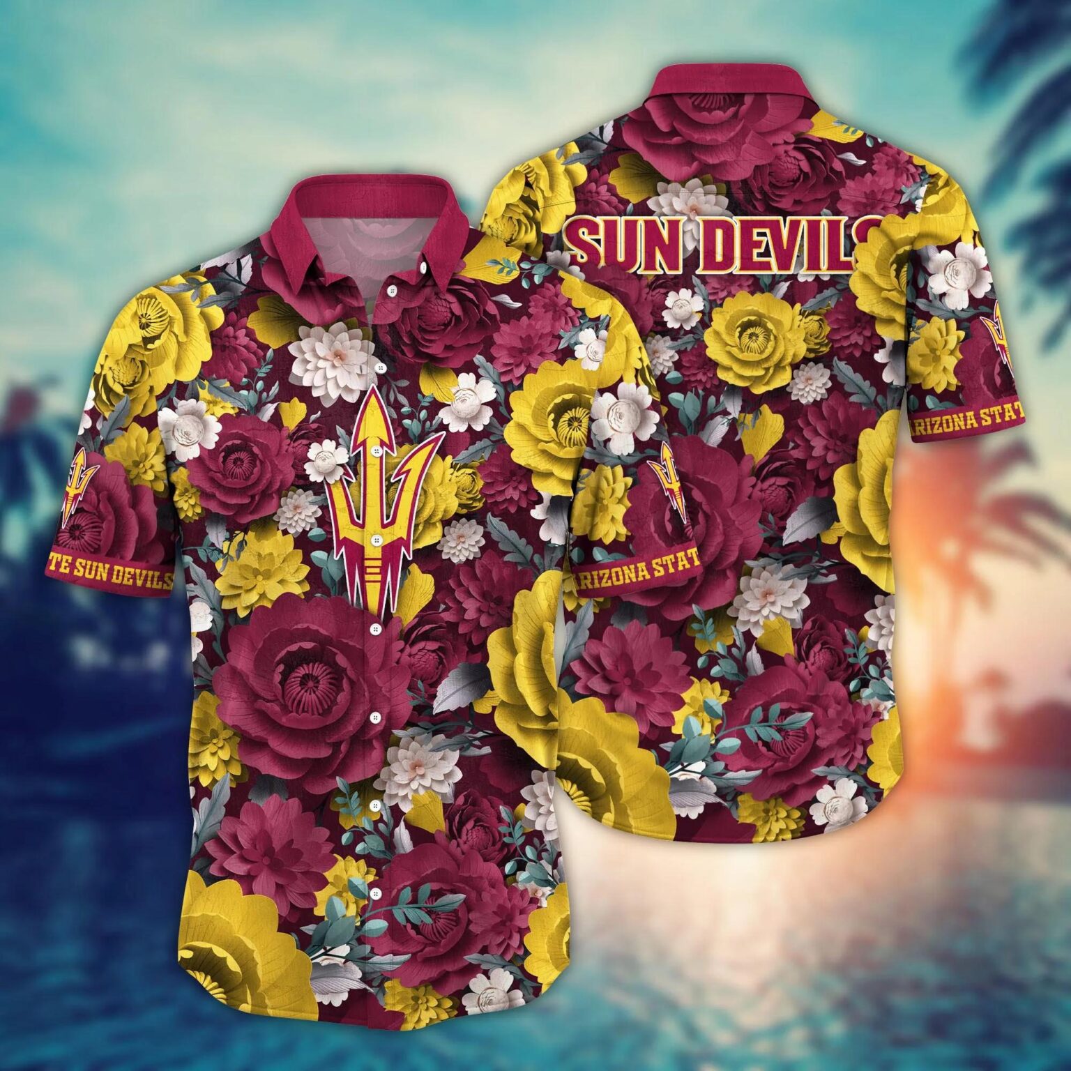 Arizona State Sun Devils NCAA Hawaiian Shirt 2 1