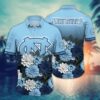 North Carolina Tar Heels Flower Hawaii Shirt For Fans, Summer Football Shirts, NCAA Hawaiian Shirt