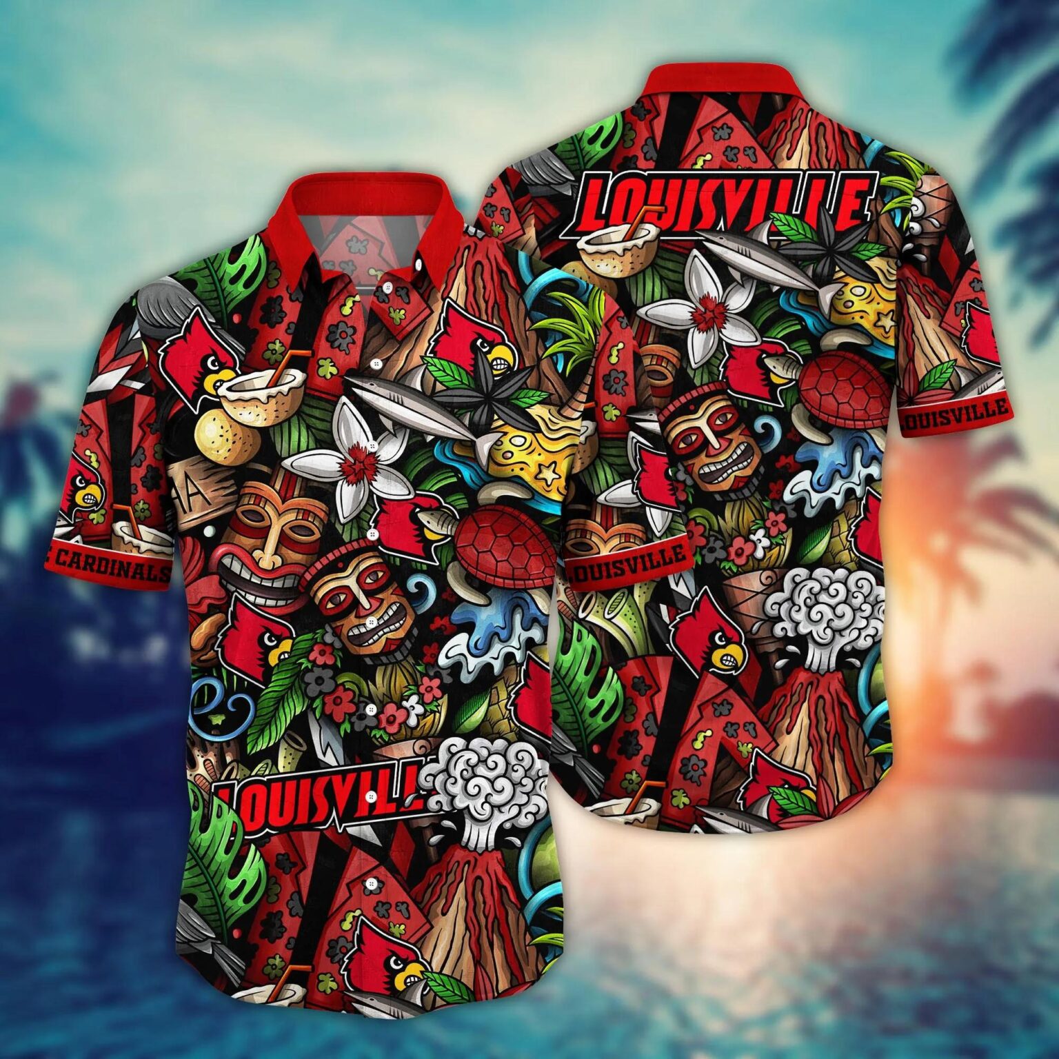 Louisville Cardinals NCAA Hawaiian Shirt 2 1