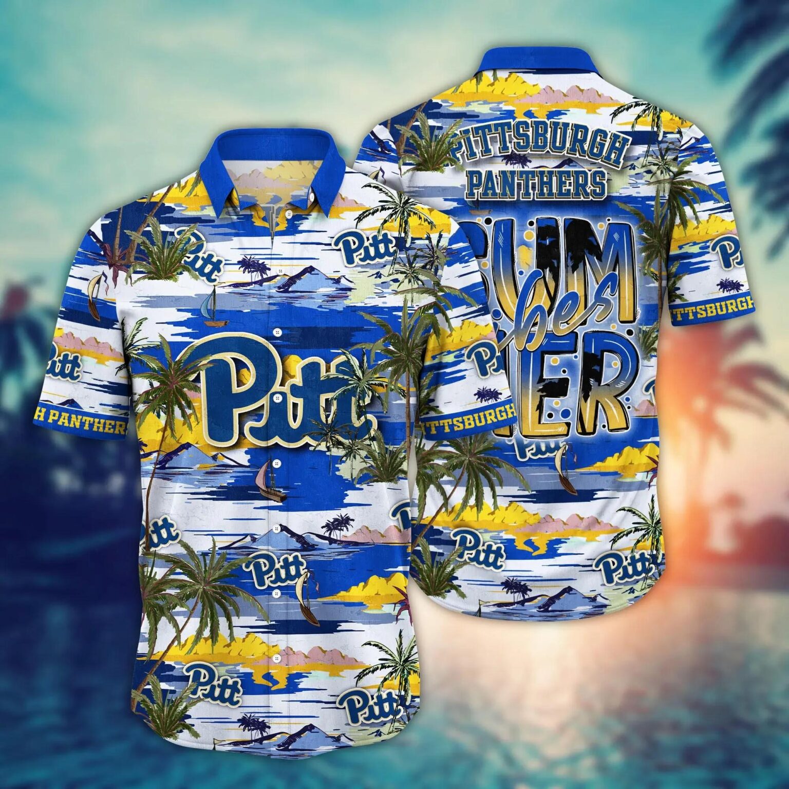 Pittsburgh Panthers Flower Hawaiian Shirt 1