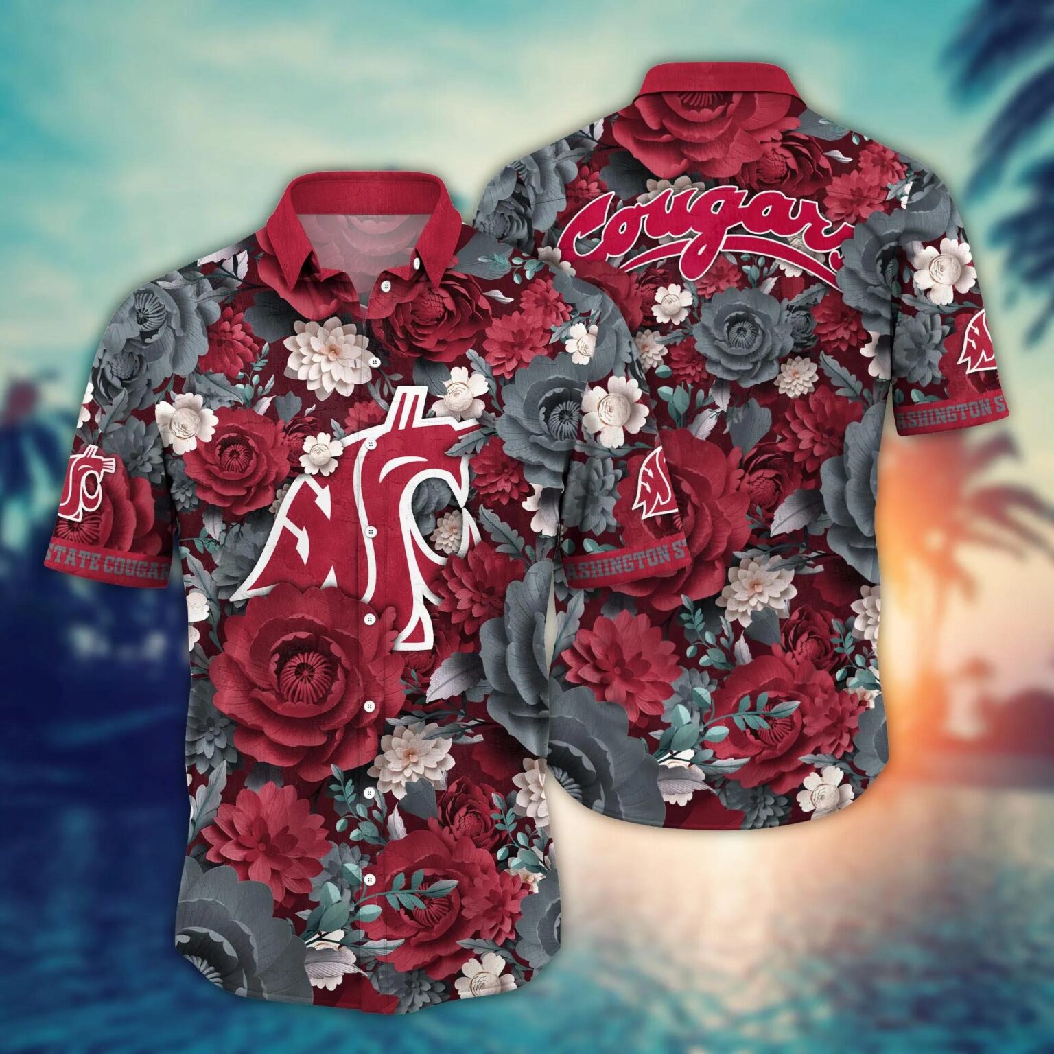 Washington State Cougars NCAA Hawaiian Shirt 3 1