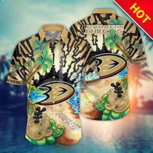 Anaheim Ducks Aloha Island Hawaii Shirt, NHL Hawaiian Shirt