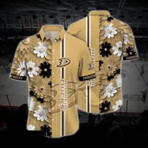 Anaheim Hockey Hawaiian Shirt, Ducks Hawaiian Shirt, Ice Hockey Hawaiian Shirt, NHL Hawaiian Shirt