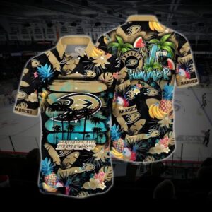 Anaheim Hockey Hawaiian Shirt, Ducks Hawaiian Shirt, Ice Hockey Hawaiian Shirt 1, NHL Hawaiian Shirt