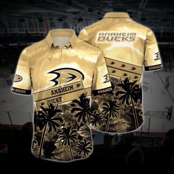 Anaheim Hockey Hawaiian Shirt, Ducks Hawaiian Shirt, Ice Hockey Hawaiian Shirt 14, NHL Hawaiian Shirt