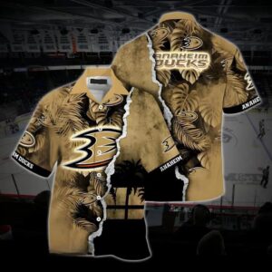 Anaheim Hockey Hawaiian Shirt, Ducks Hawaiian Shirt, Ice Hockey Hawaiian Shirt 18, NHL Hawaiian Shirt