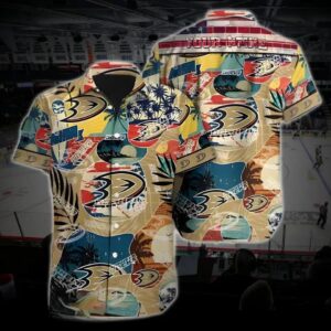 Anaheim Hockey Hawaiian Shirt, Ducks Hawaiian Shirt, Ice Hockey Hawaiian Shirt 4, NHL Hawaiian Shirt