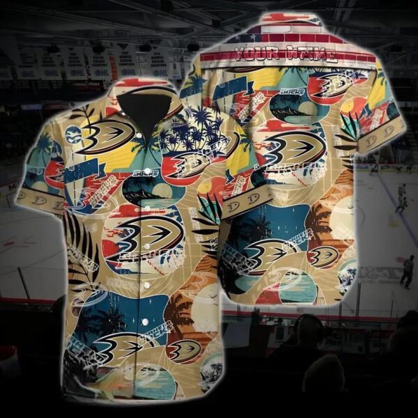 Anaheim Hockey Hawaiian Shirt, Ducks Hawaiian Shirt, Ice Hockey Hawaiian Shirt 4, NHL Hawaiian Shirt